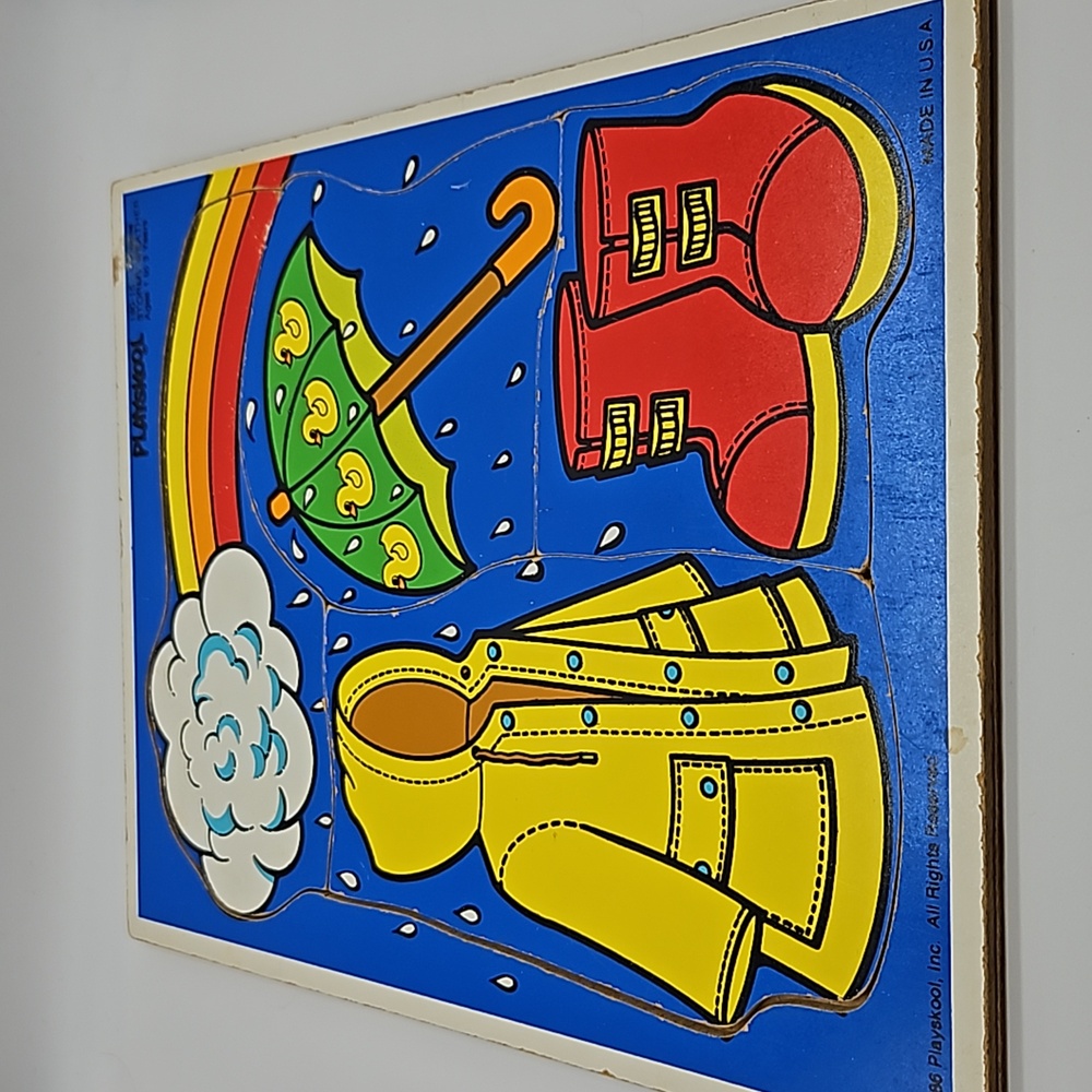 💚 Vintage Playskool 4 piece frame puzzle